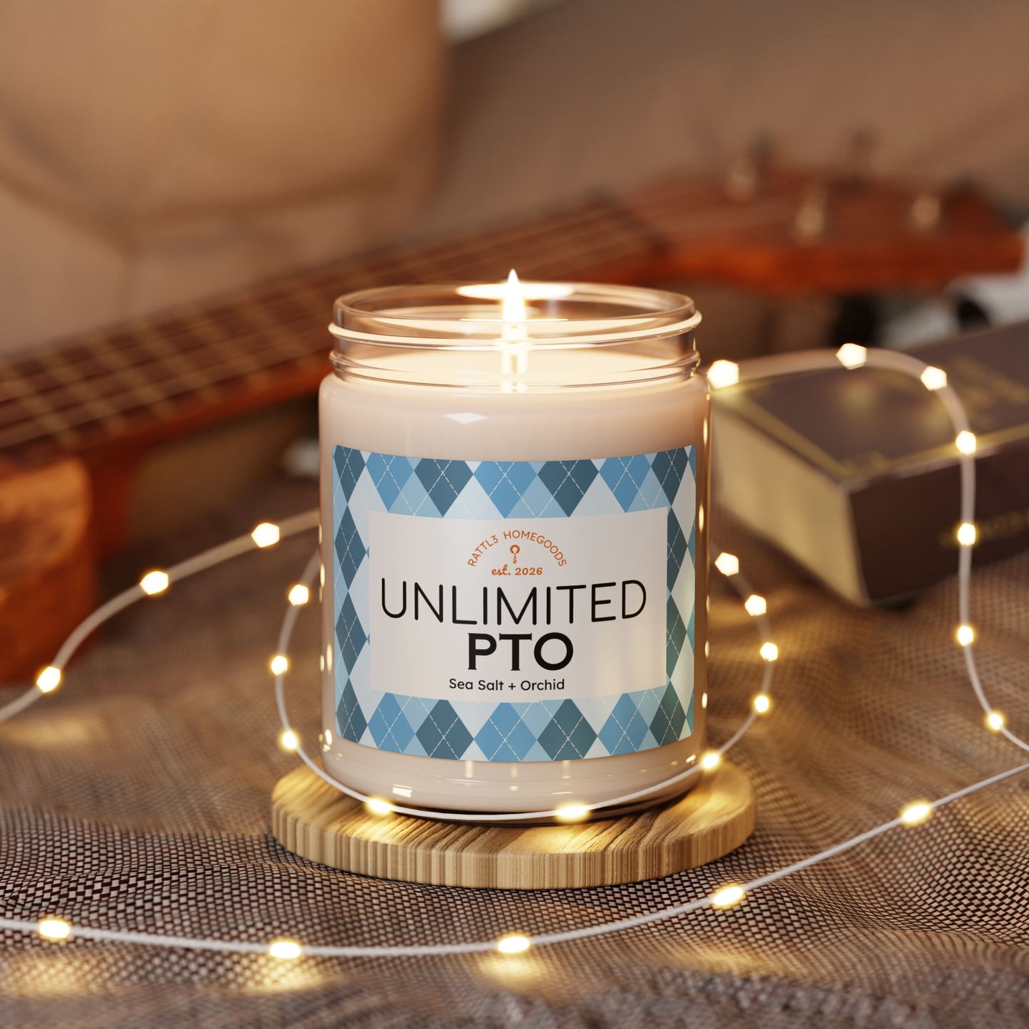Unlimited PTO Scented Soy Candle — Sea Salt & Orchid, 9oz