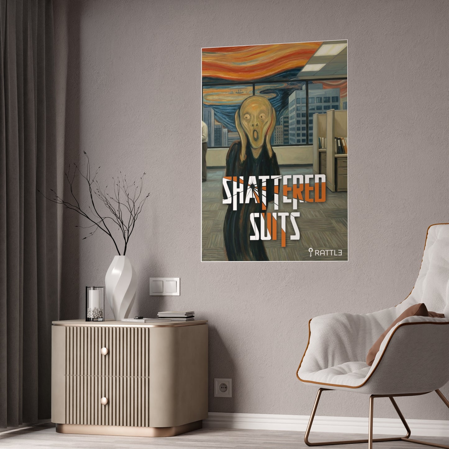 The Scream Shattered Suits Glossy poster