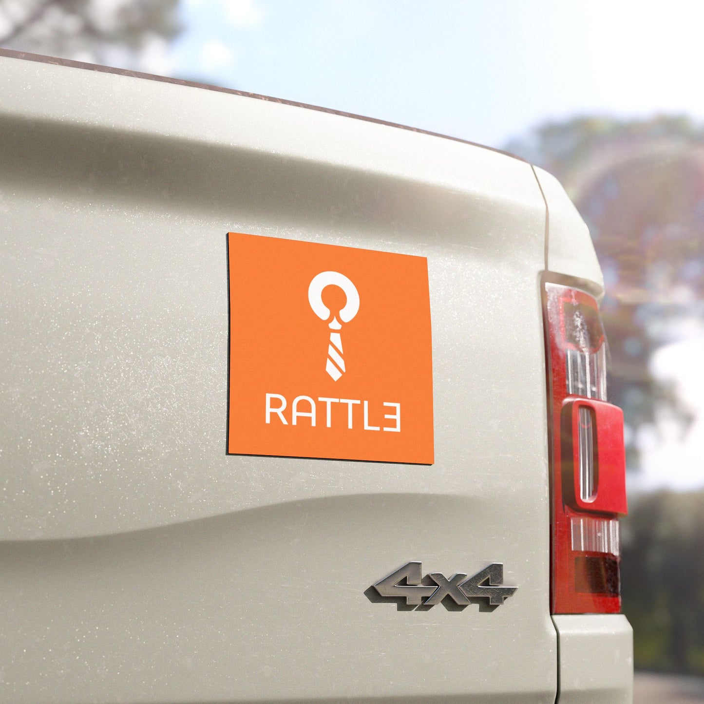 Car Magnet — Orange RATTLE Logo Magnetic Decal