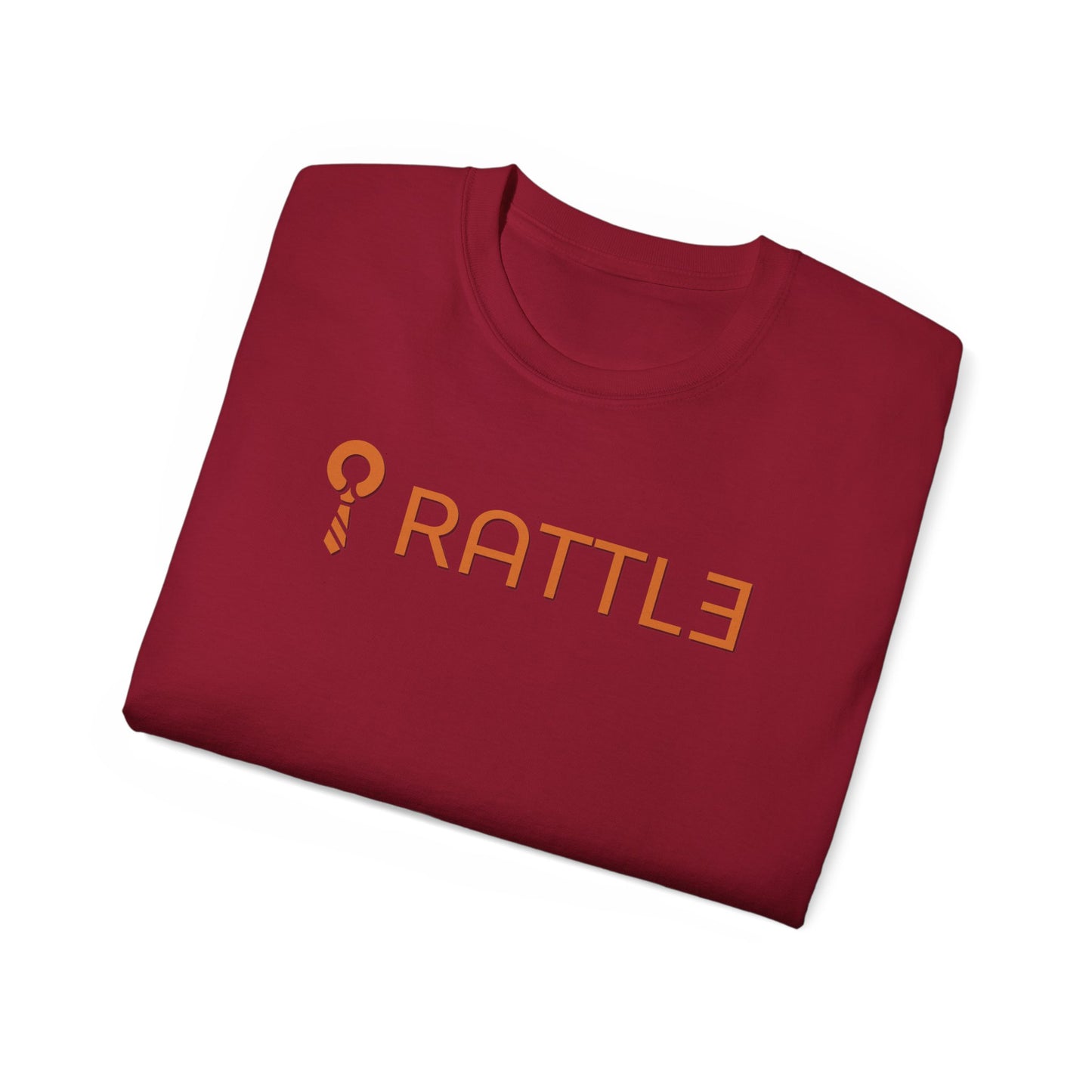 RATTL3 Logo Tee — Minimalist Rust Graphic T-Shirt