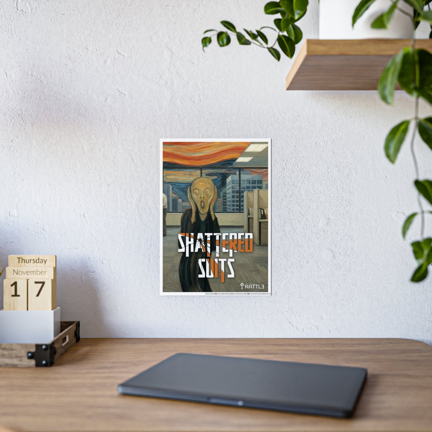 The Scream Shattered Suits Glossy poster