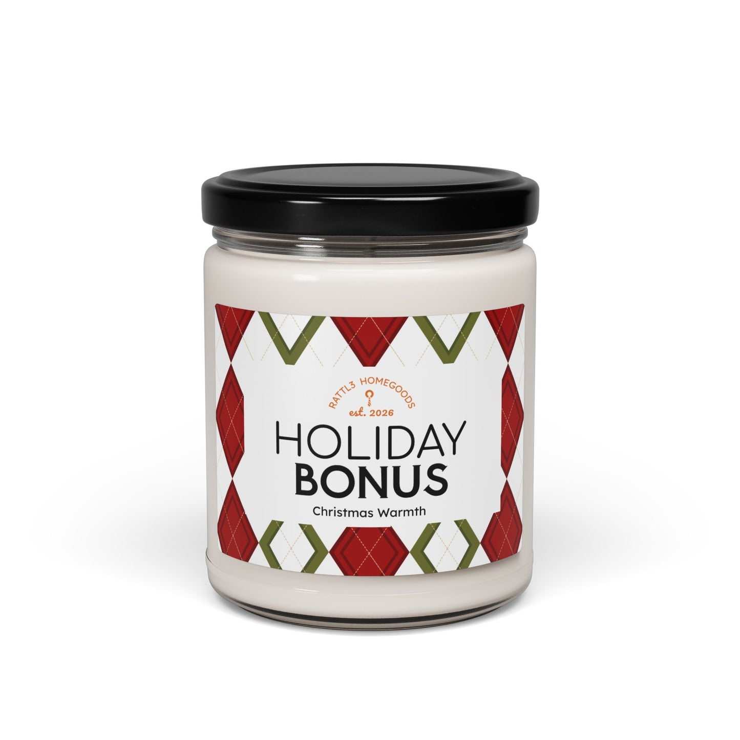 Holiday Bonus Scented Soy Candle — Christmas Warmth 9oz