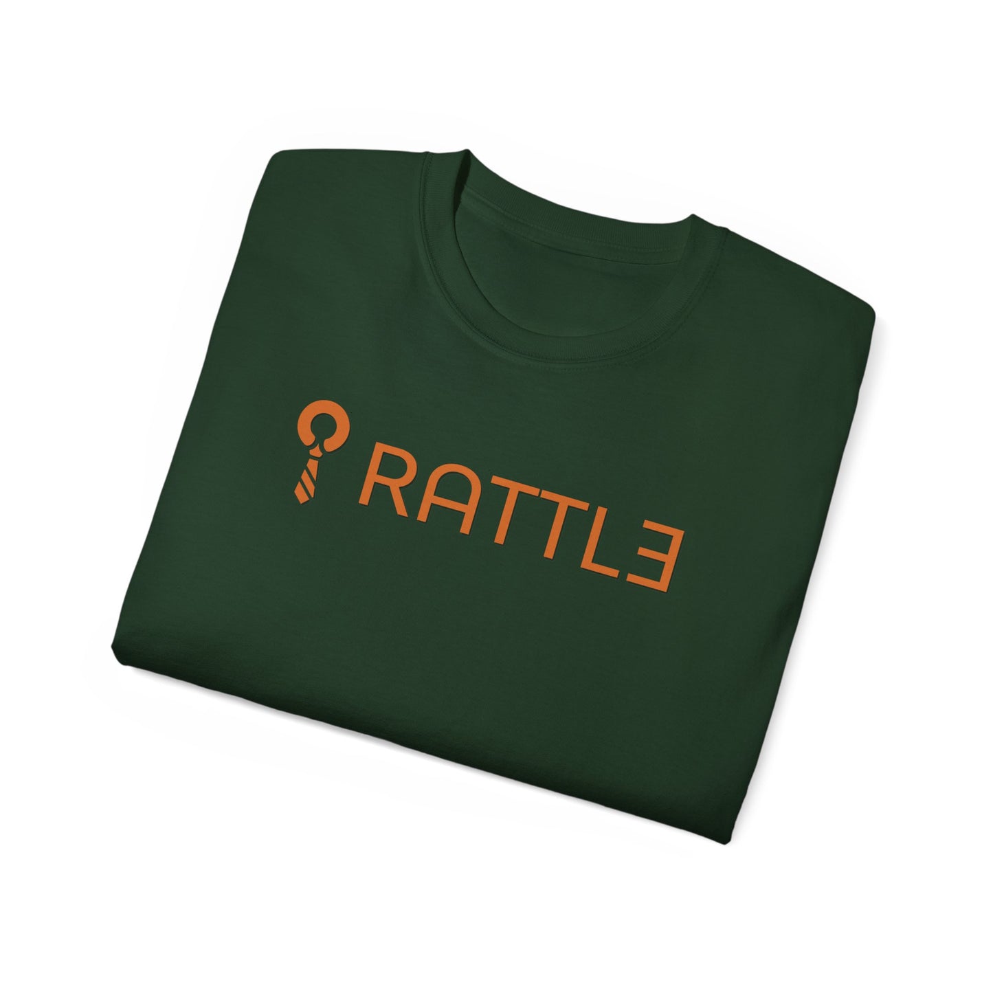RATTL3 Logo Tee — Minimalist Rust Graphic T-Shirt