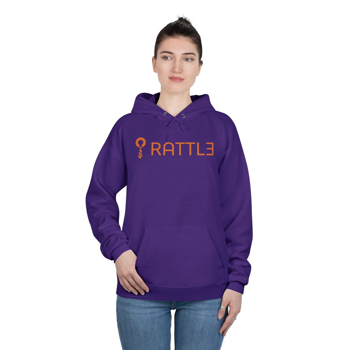 Rattle Logo Hoodie — Minimalist Retro Graphic Pullover