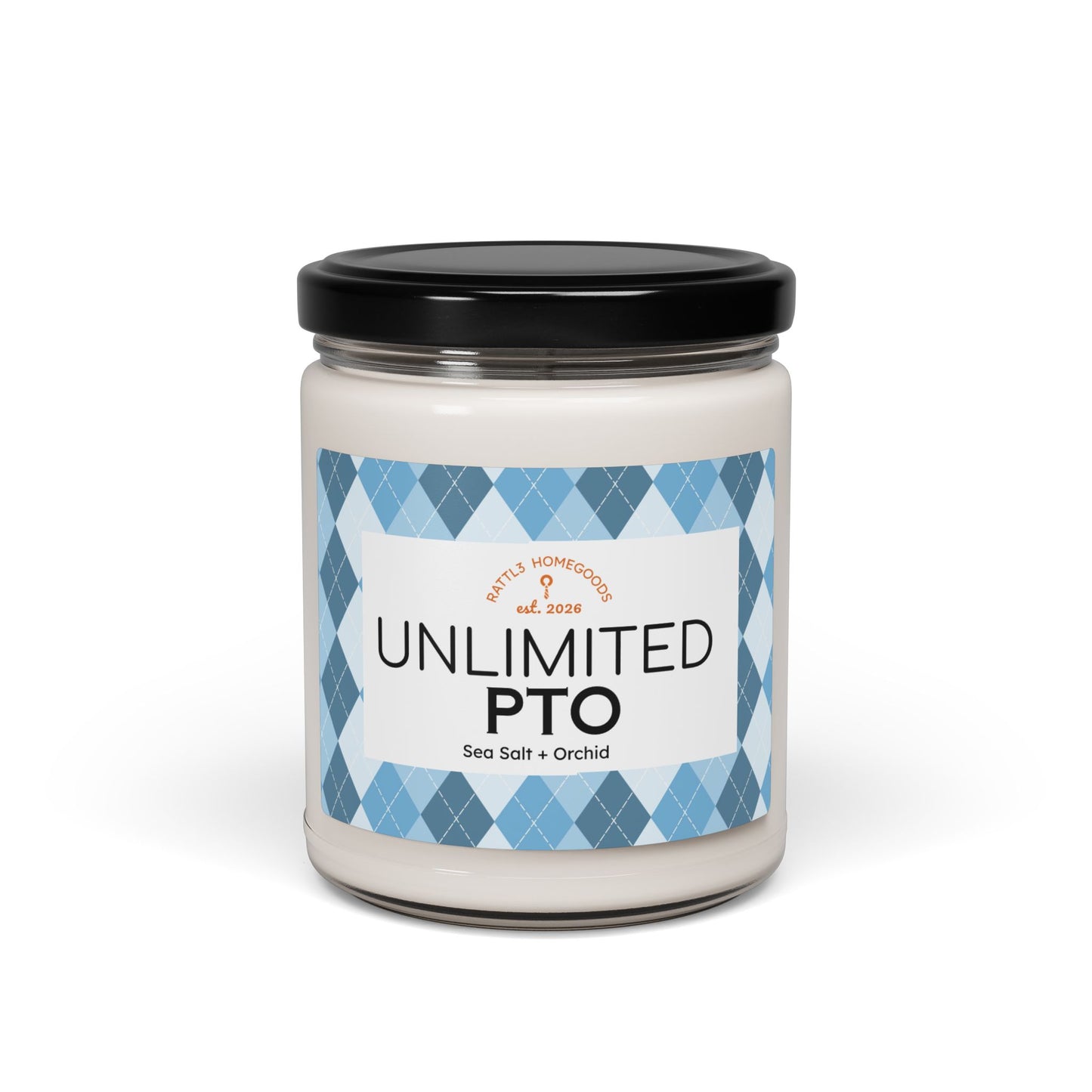 Unlimited PTO Scented Soy Candle — Sea Salt & Orchid, 9oz