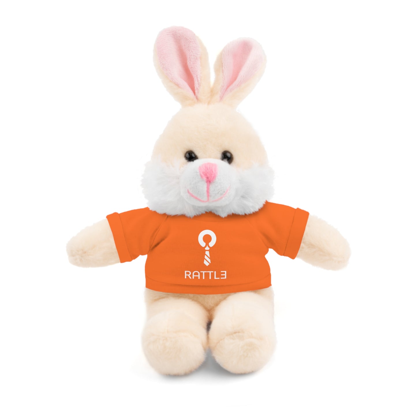Rattle Logo Plush Bear with Tee — Soft Stuffed Animal Gift