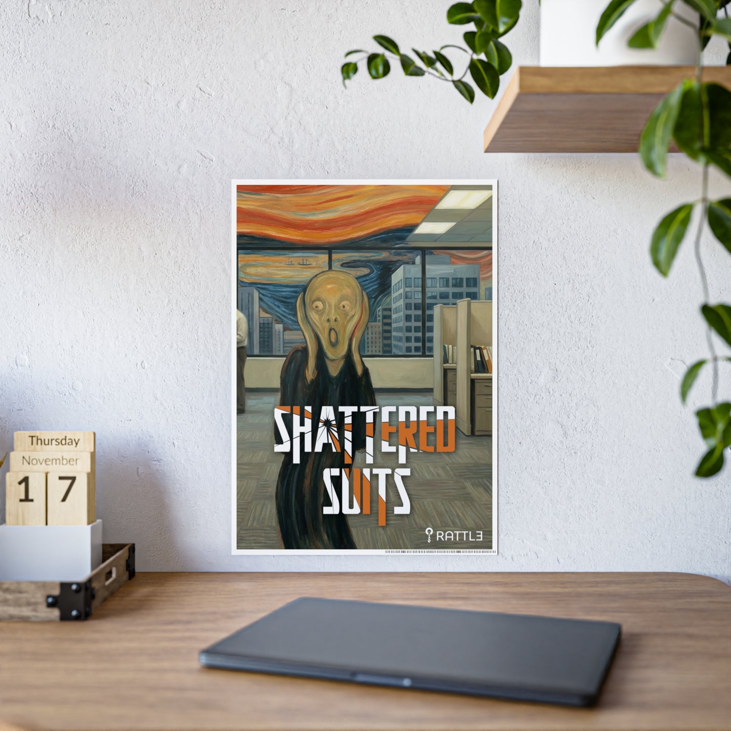 The Scream Shattered Suits Glossy poster