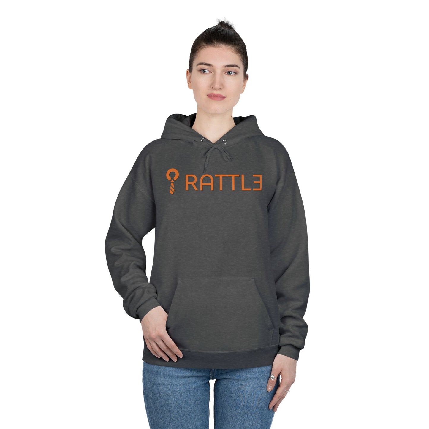 Rattle Logo Hoodie — Minimalist Retro Graphic Pullover