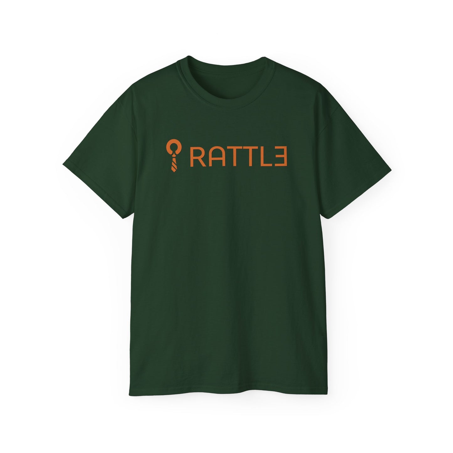 RATTL3 Logo Tee — Minimalist Rust Graphic T-Shirt