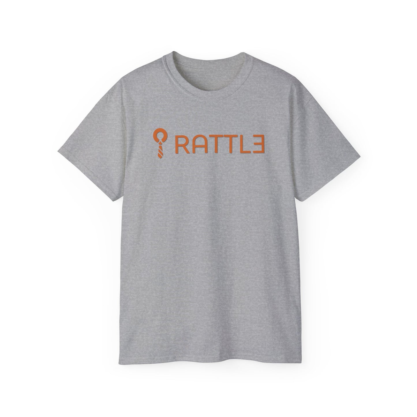 RATTL3 Logo Tee — Minimalist Rust Graphic T-Shirt