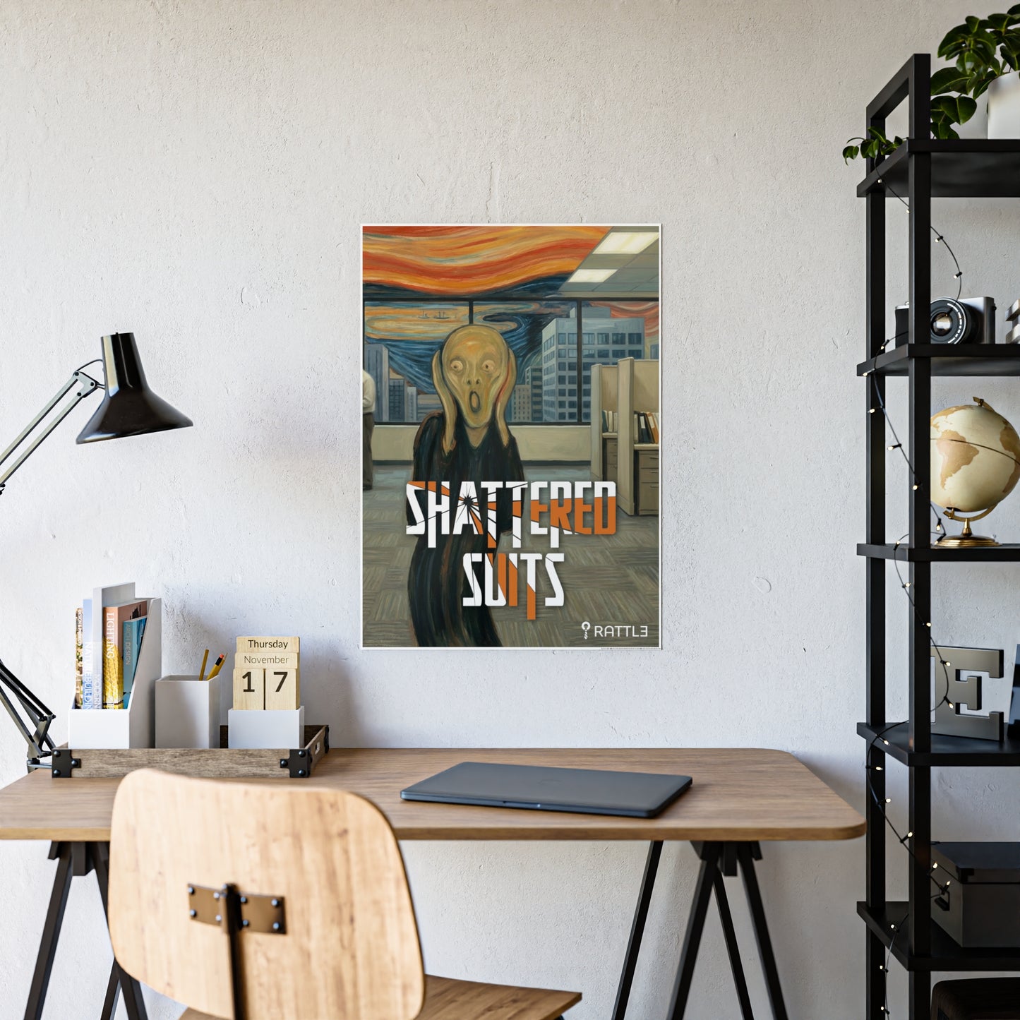 The Scream Shattered Suits Glossy poster