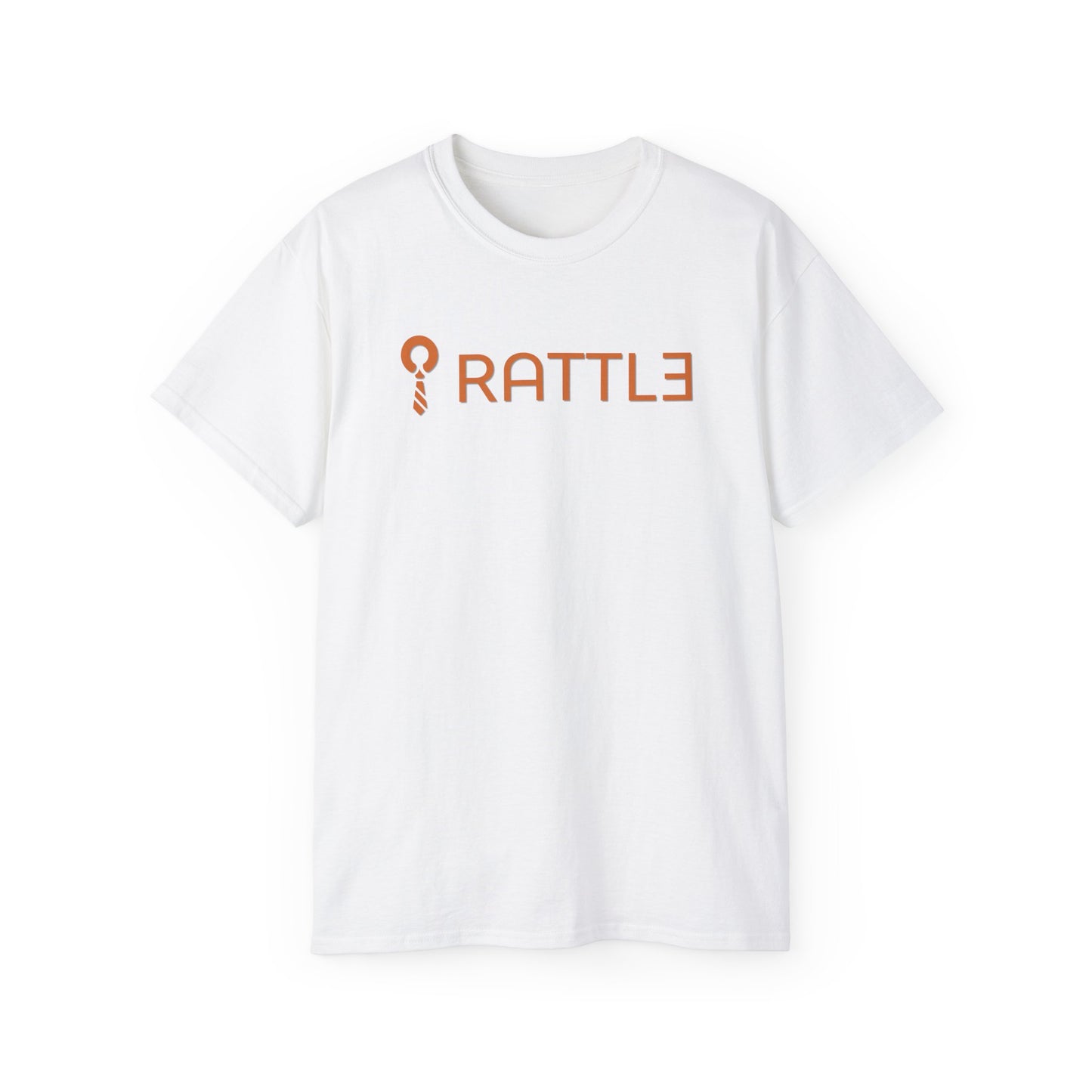 RATTL3 Logo Tee — Minimalist Rust Graphic T-Shirt