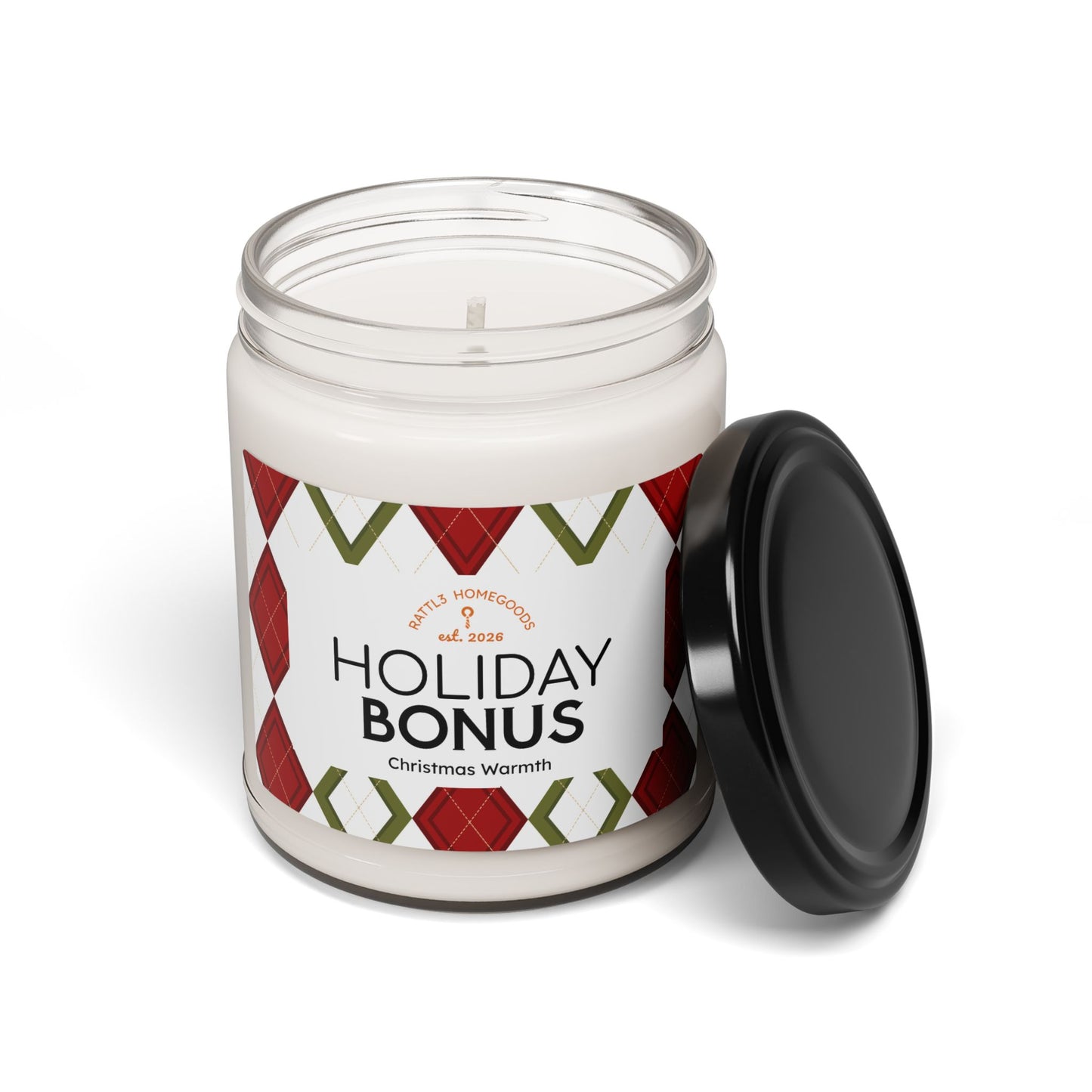 Holiday Bonus Scented Soy Candle — Christmas Warmth 9oz