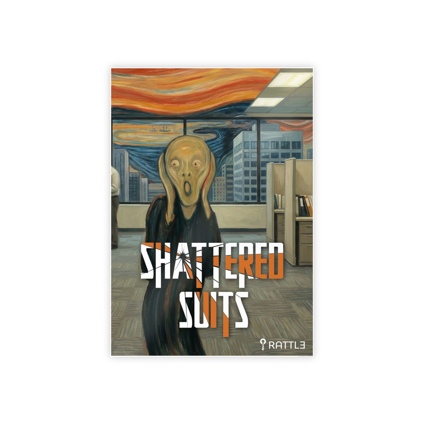 The Scream Shattered Suits Glossy poster