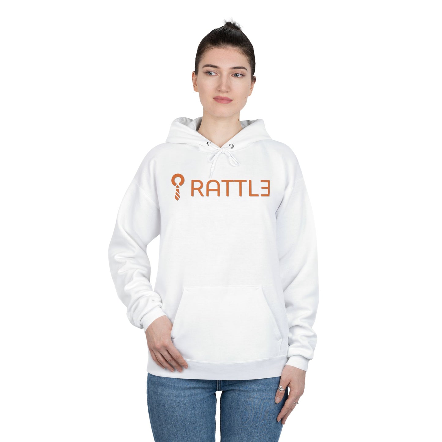 Rattle Logo Hoodie — Minimalist Retro Graphic Pullover