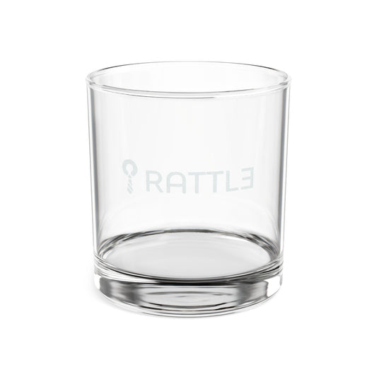 Engraved 10.5oz Whiskey Glass — Classic Rocks Glass with Subtle 'RATTLE' Keyhole Design