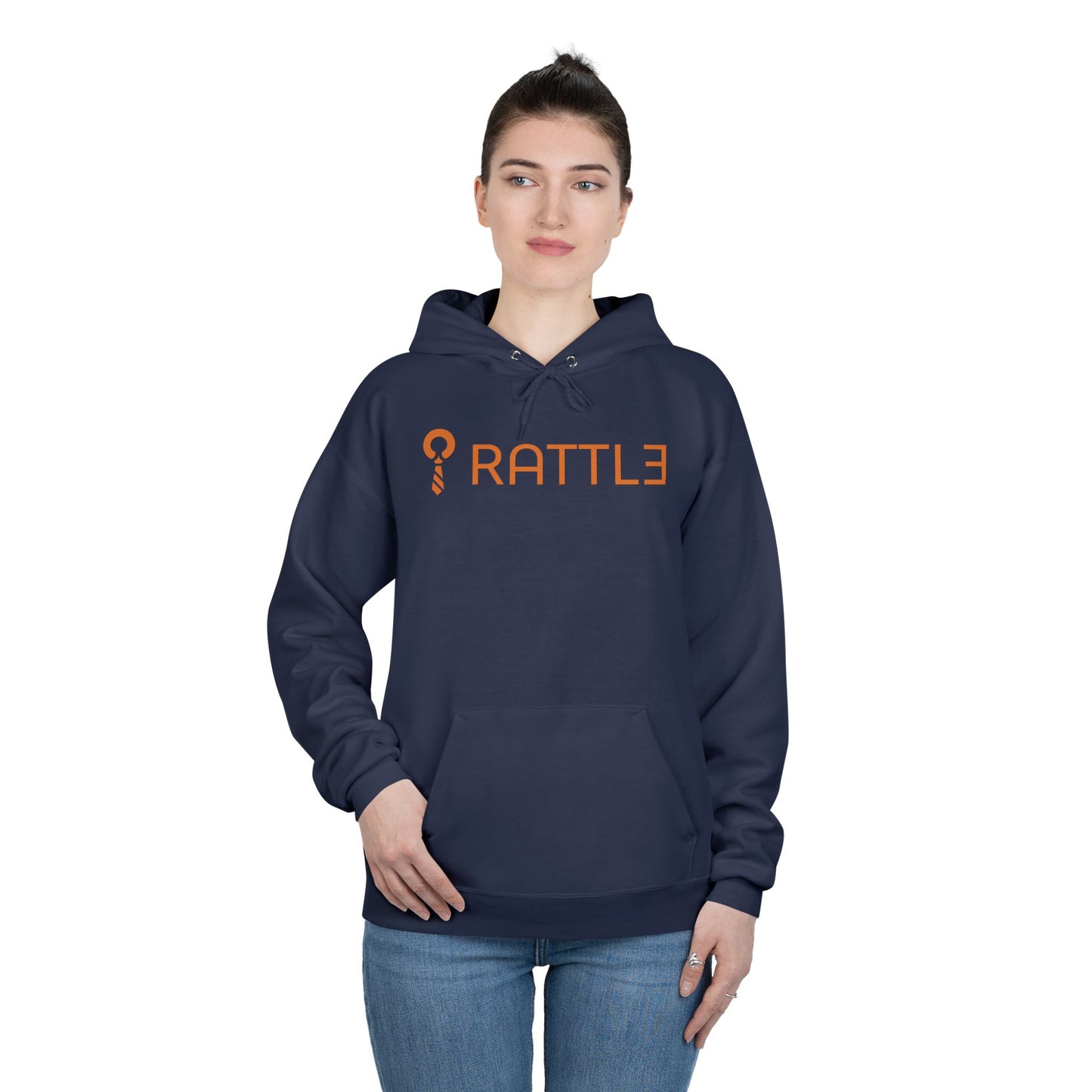 Rattle Logo Hoodie — Minimalist Retro Graphic Pullover