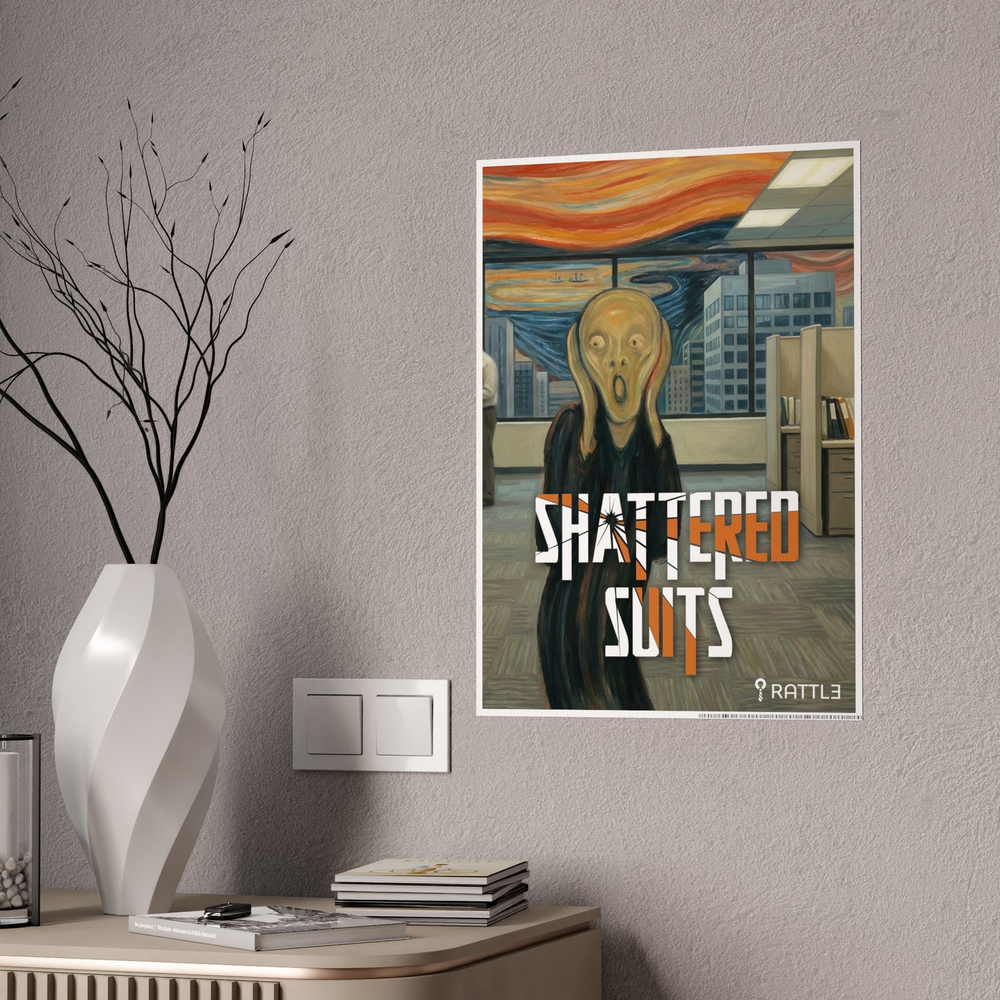 The Scream Shattered Suits Glossy poster