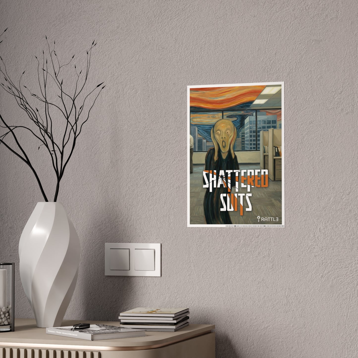 The Scream Shattered Suits Glossy poster
