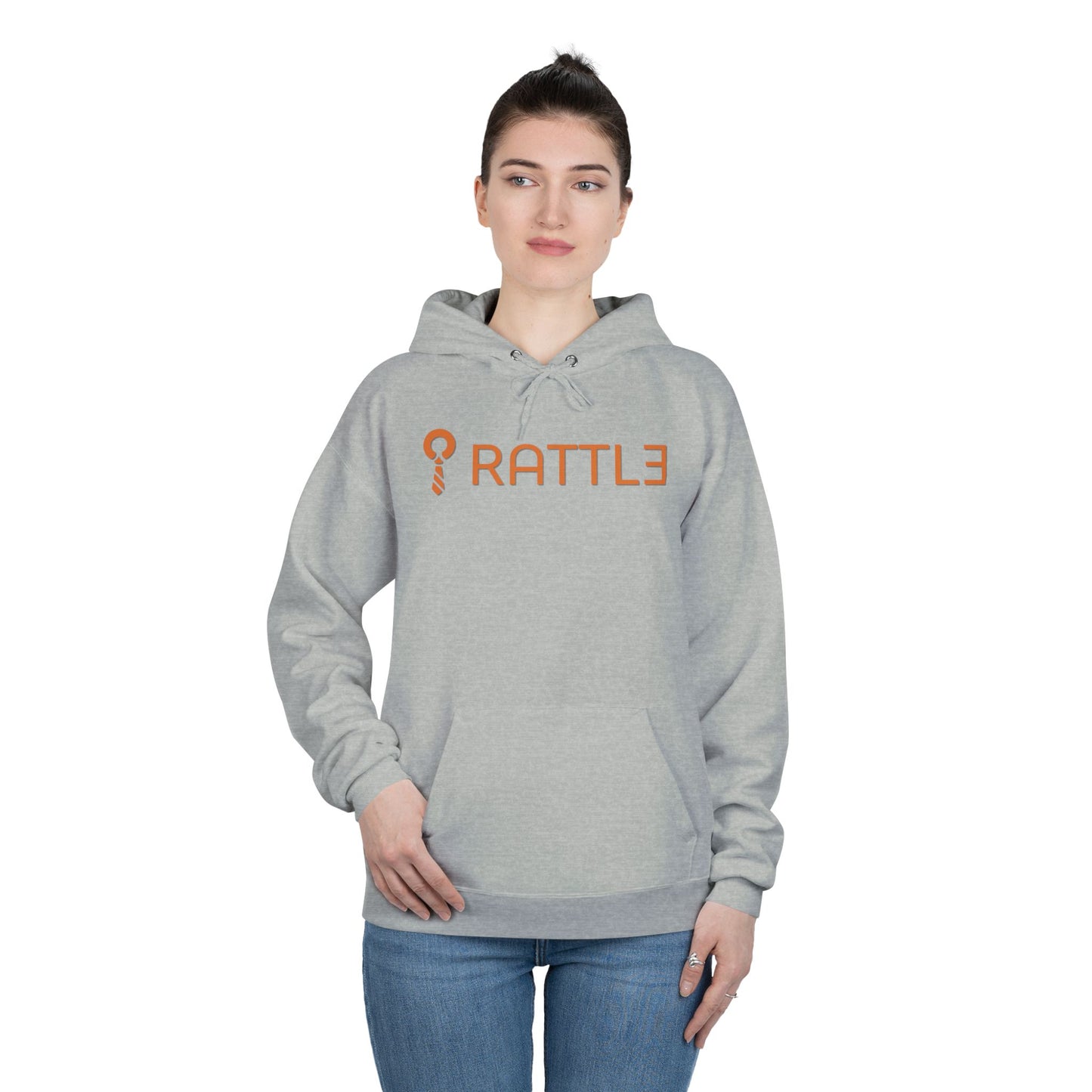 Rattle Logo Hoodie — Minimalist Retro Graphic Pullover