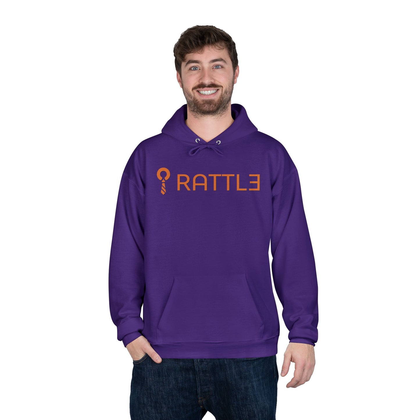 Rattle Logo Hoodie — Minimalist Retro Graphic Pullover