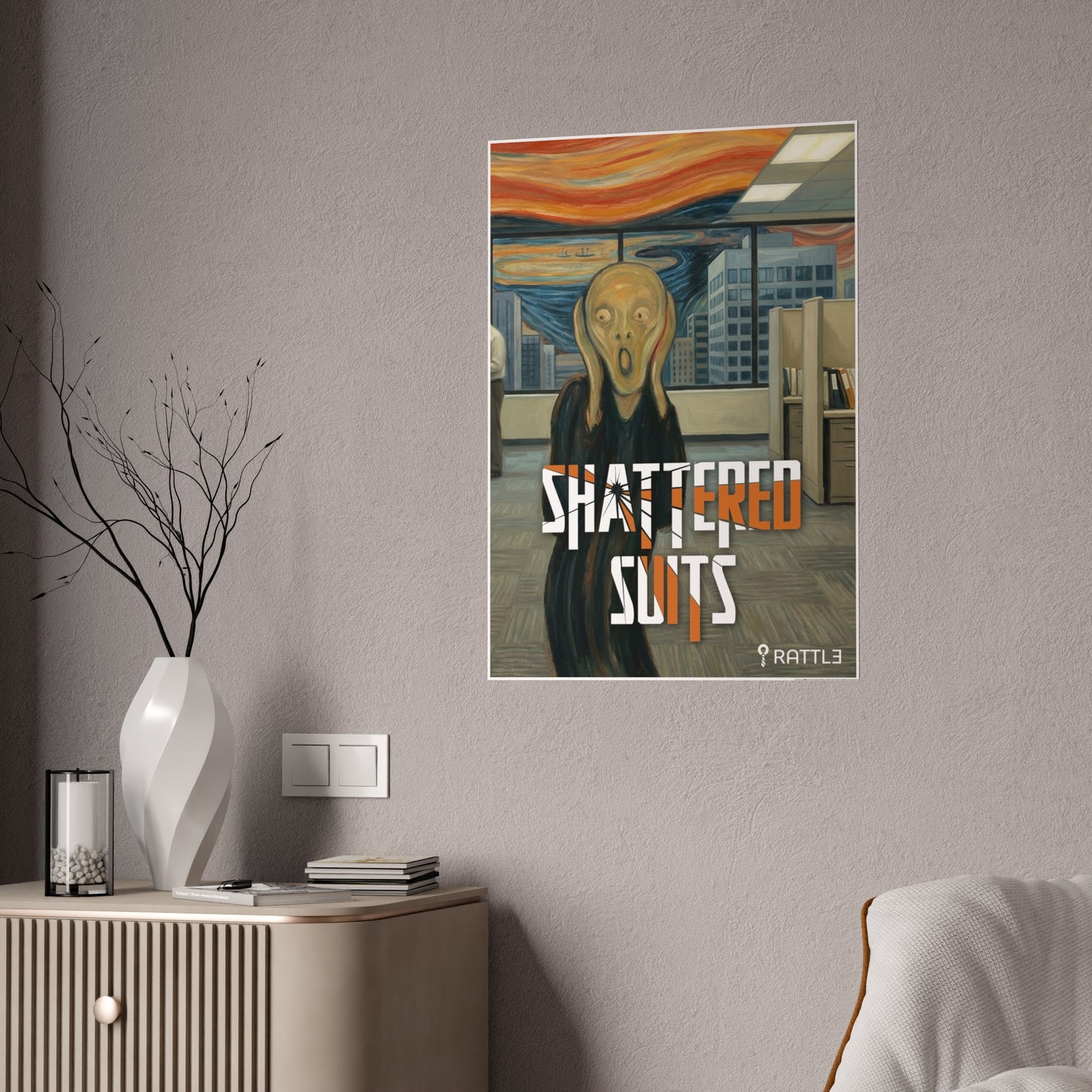 The Scream Shattered Suits Glossy poster
