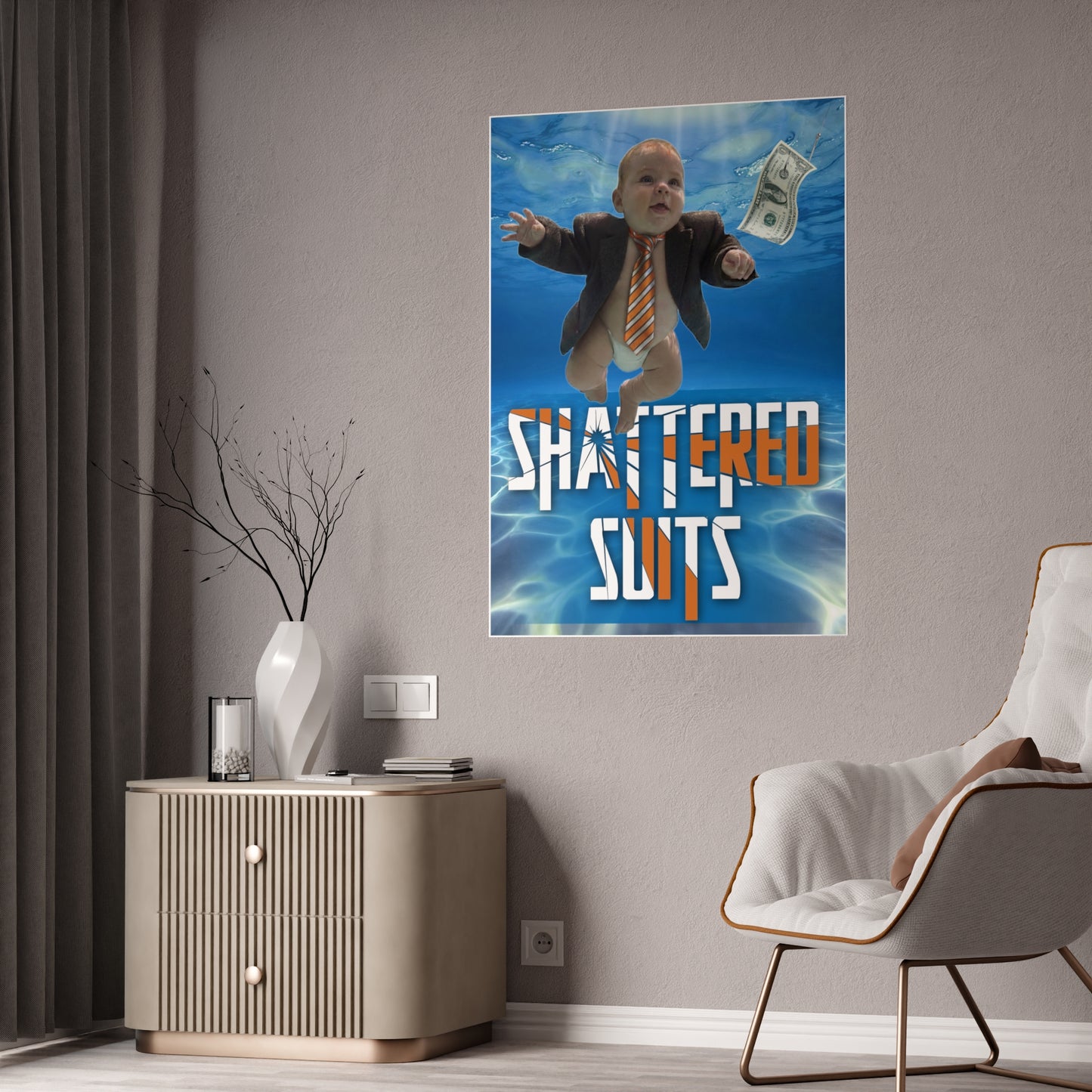 RATTL3 Shattered Suits Glossy poster