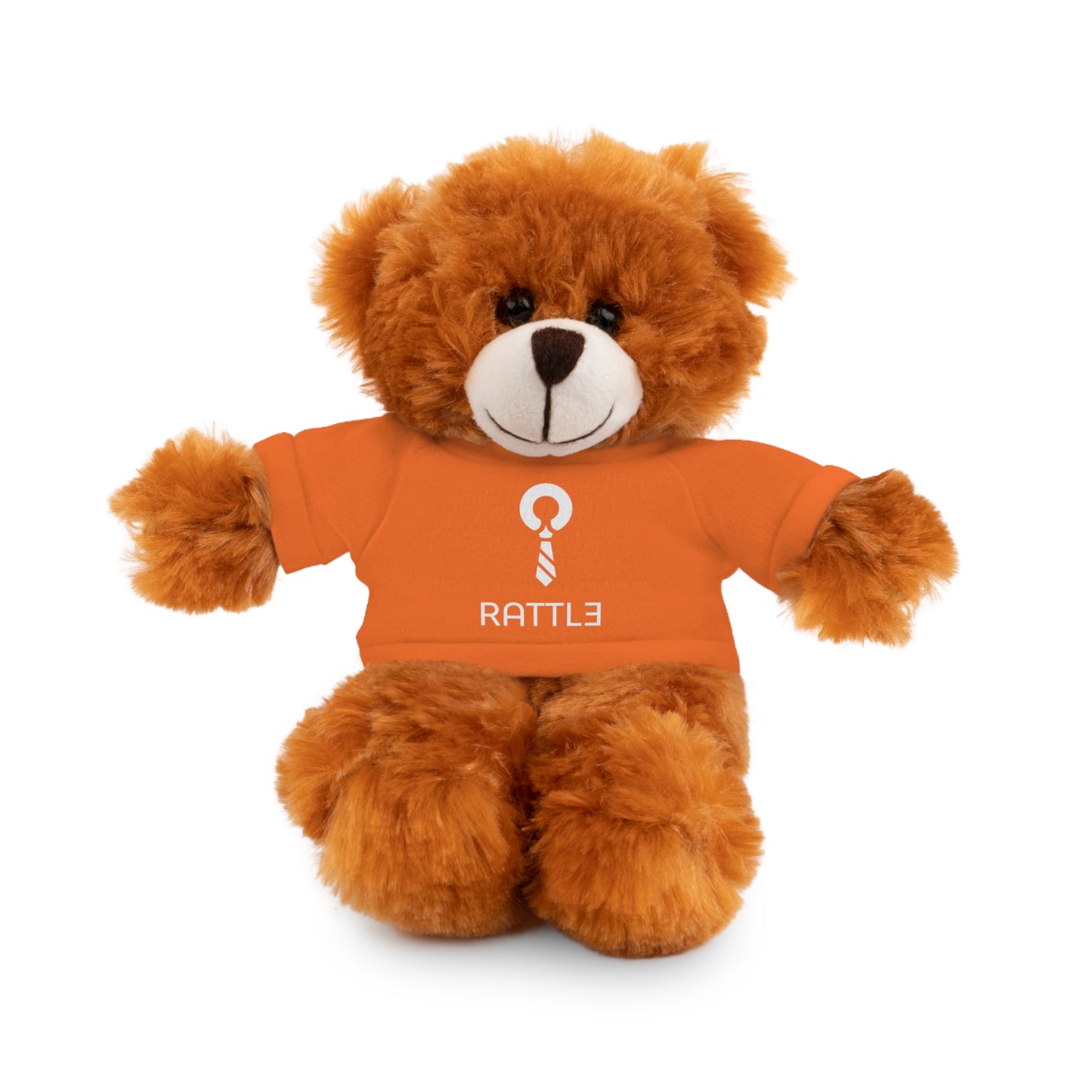 Rattle Logo Plush Bear with Tee — Soft Stuffed Animal Gift