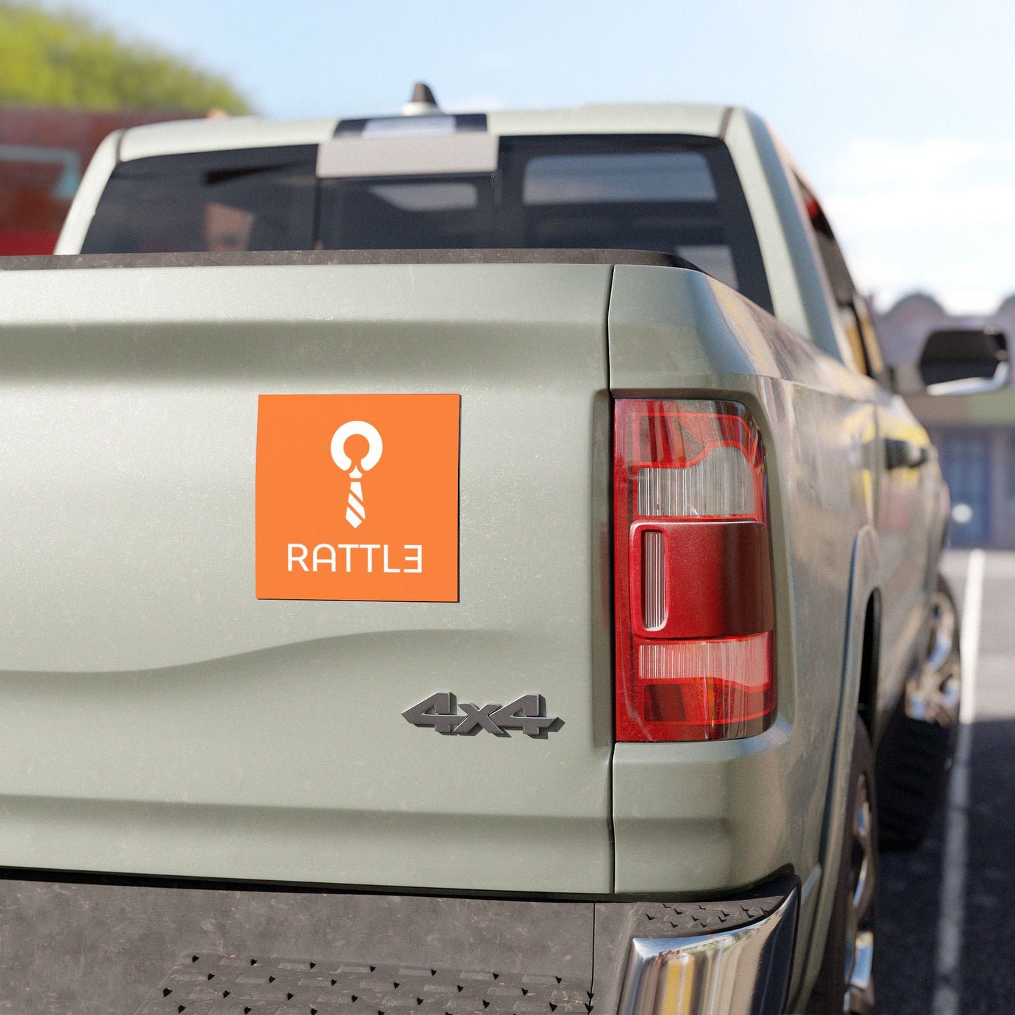 Car Magnet — Orange RATTLE Logo Magnetic Decal