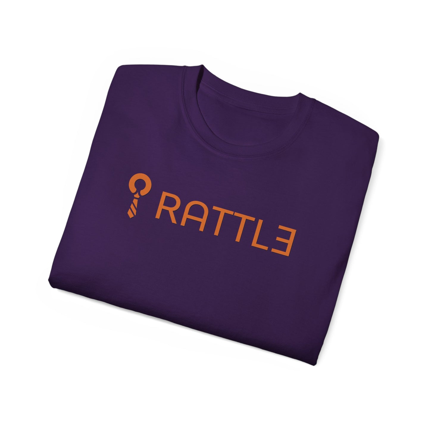 RATTL3 Logo Tee — Minimalist Rust Graphic T-Shirt