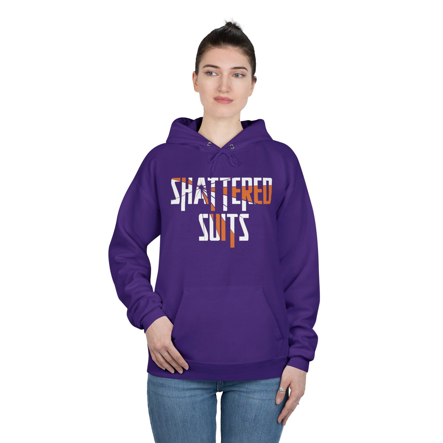 Shattered Suits Hoodie — Bold Graphic Pullover for Urban Streetwear